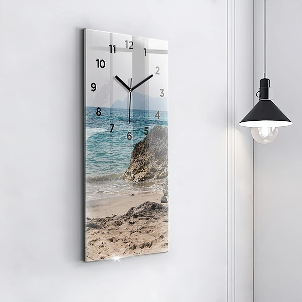 Vertikale Uhr mit motiv Blick auf das Mittelmeer