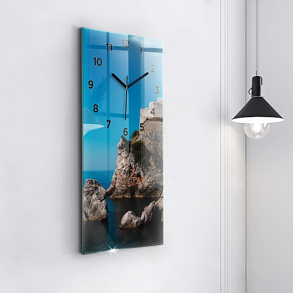 Vertikale Uhr mit motiv Klippen von Dubrovnik