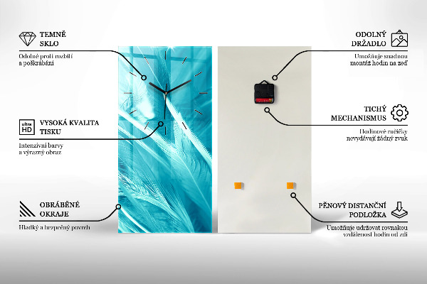 Vertikale Uhr mit motiv Wasserfall in Island