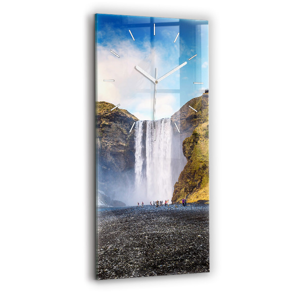 Vertikale Uhr Wasserfall in Island