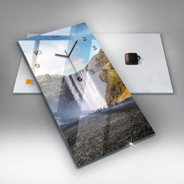 Vertikale Uhr Wasserfall in Island