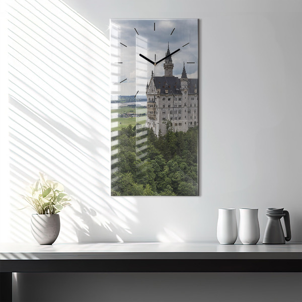 Vertikale Uhr mit motiv Schloss Neuschwanstein