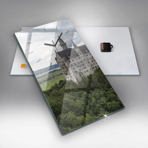 Vertikale Uhr mit motiv Schloss Neuschwanstein