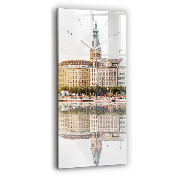 Vertikale Uhr Hamburg Fluss Deutschland
