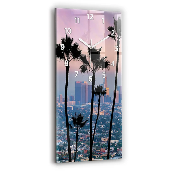 Vertikale Uhr mit motiv Sonnenuntergang in Los Angeles