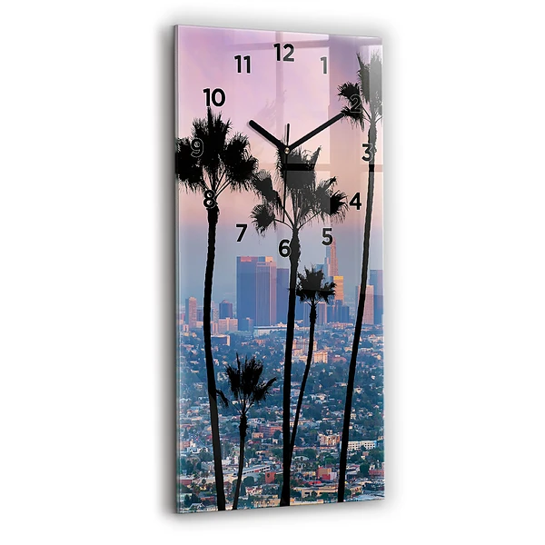 Vertikale Uhr mit motiv Sonnenuntergang in Los Angeles