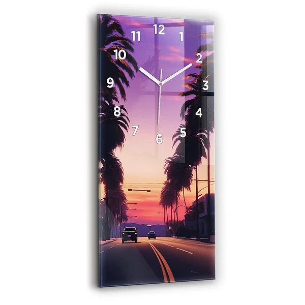 Vertikale Uhr Sonnenuntergang in LA