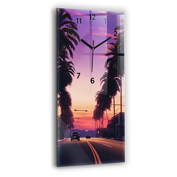 Vertikale Uhr Sonnenuntergang in LA