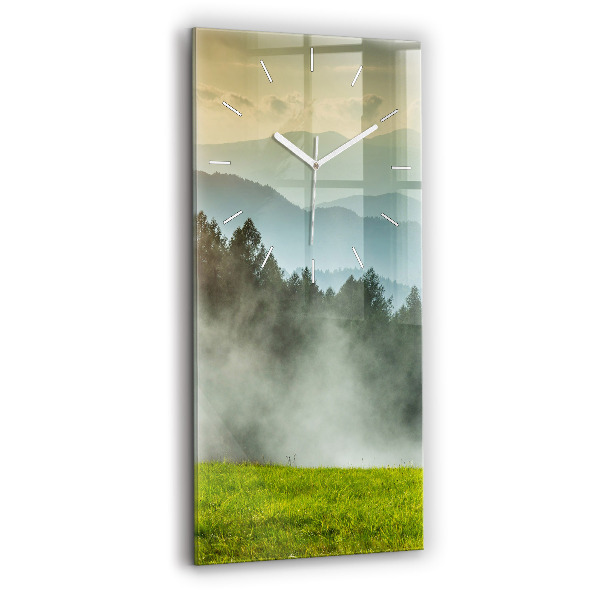 Vertikale Uhr mit motiv Berglandschaft