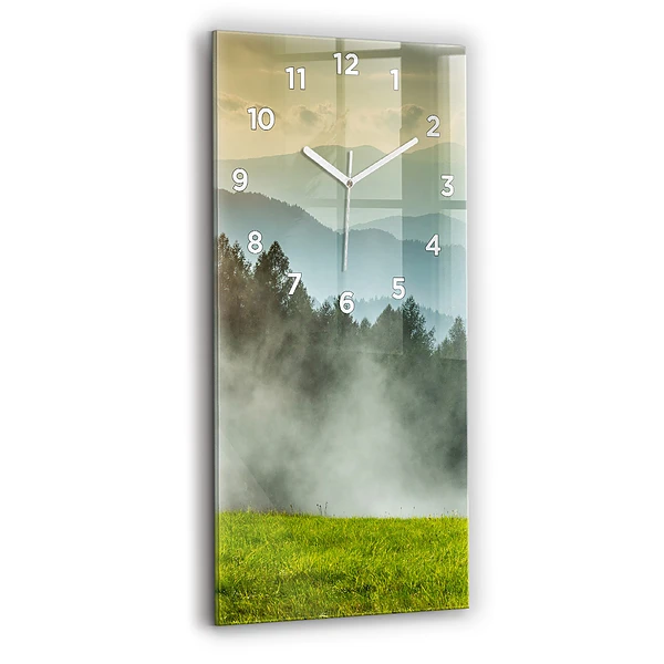 Vertikale Uhr mit motiv Berglandschaft