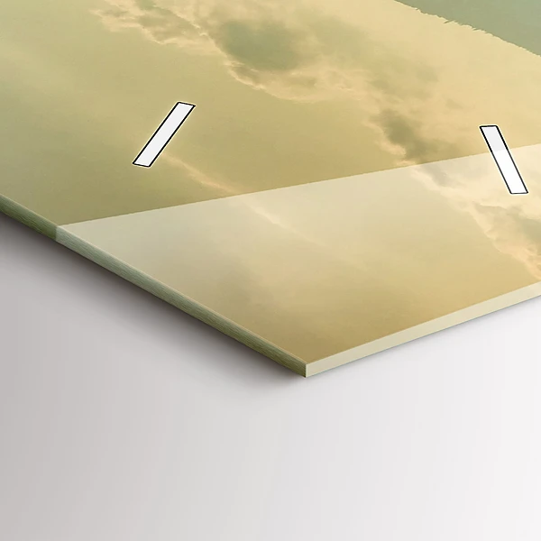 Vertikale Uhr mit motiv Berglandschaft