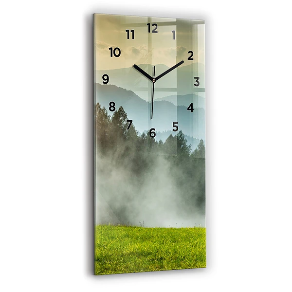 Vertikale Uhr mit motiv Berglandschaft