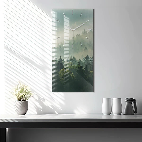 Vertikale Uhr mit motiv Sonnenaufgang Beskids