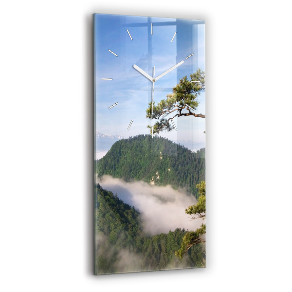Vertikale Uhr mit motiv Sokolica-Gipfel im Pieniny-Gebirge