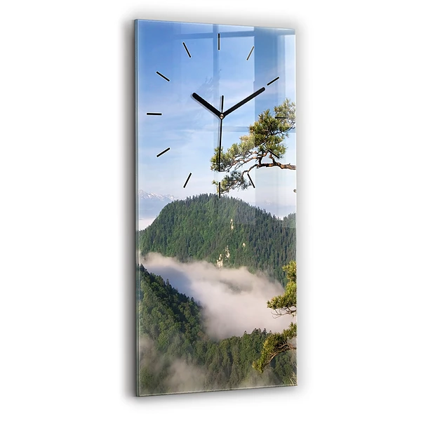 Vertikale Uhr mit motiv Sokolica-Gipfel im Pieniny-Gebirge