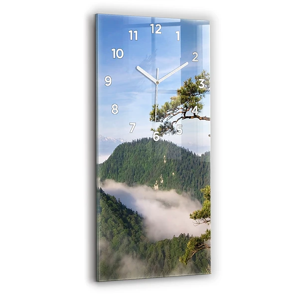 Vertikale Uhr mit motiv Sokolica-Gipfel im Pieniny-Gebirge