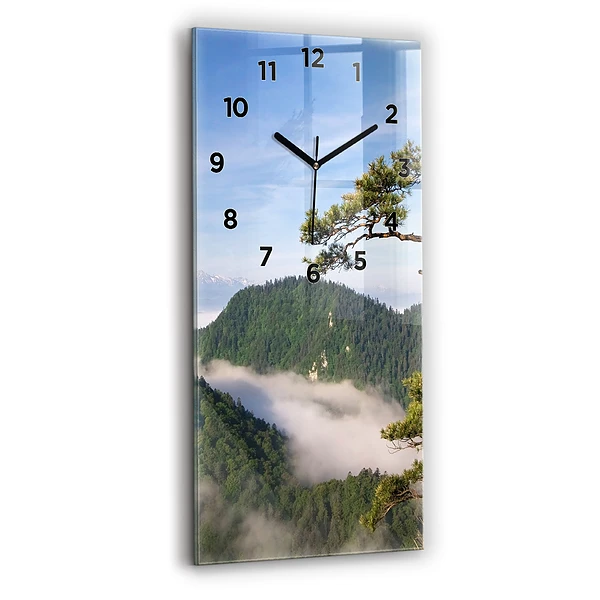 Vertikale Uhr mit motiv Sokolica-Gipfel im Pieniny-Gebirge