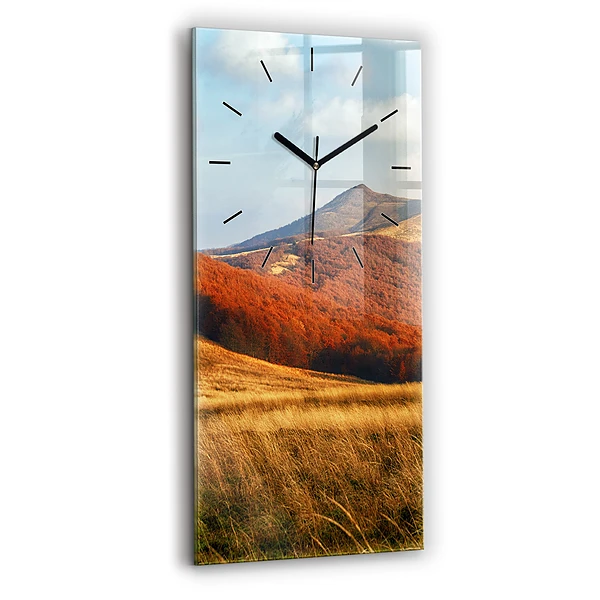 Vertikale Uhr mit motiv Berglandschaft im Herbst