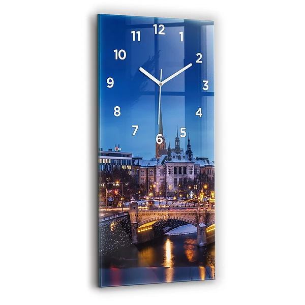 Vertikale Uhr mit motiv Panorama von Pilsen