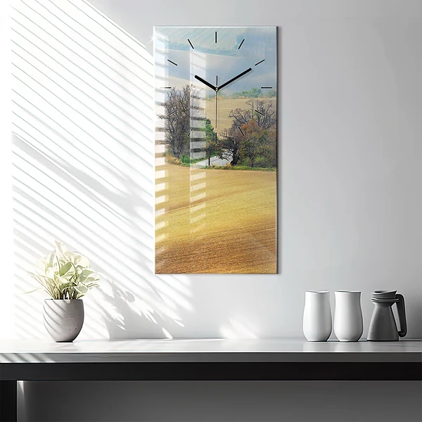 Vertikale Uhr mit motiv Mähren Ländliche Landschaft