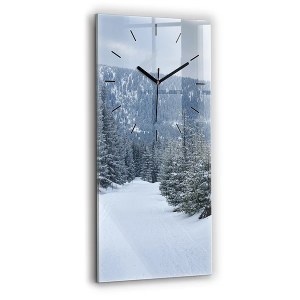Vertikale Uhr mit motiv Tschechisches Riesengebirge im Winter
