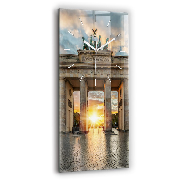 Vertikale Uhr mit motiv Brandenburger Tor in Berlin