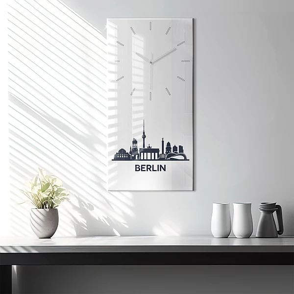 Vertikale Uhr Illustration der Stadt Berlin