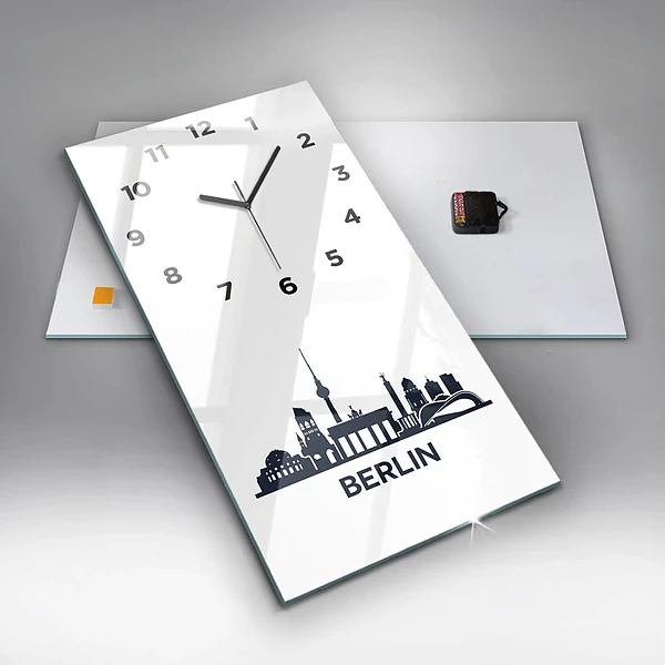Vertikale Uhr Illustration der Stadt Berlin