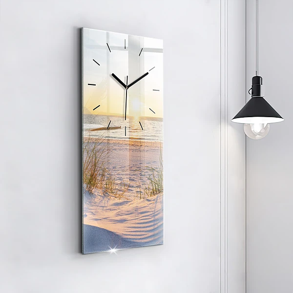 Vertikale Uhr mit motiv Sonnenuntergang über dem Meer
