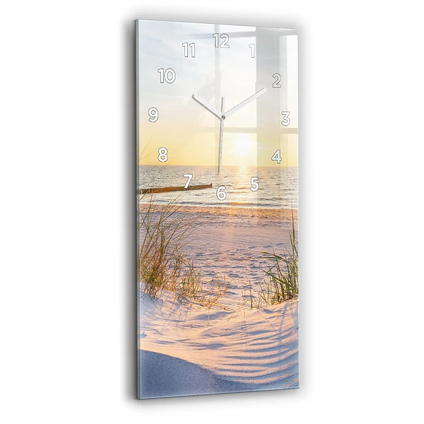 Vertikale Uhr mit motiv Sonnenuntergang über dem Meer
