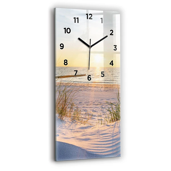 Vertikale Uhr mit motiv Sonnenuntergang über dem Meer
