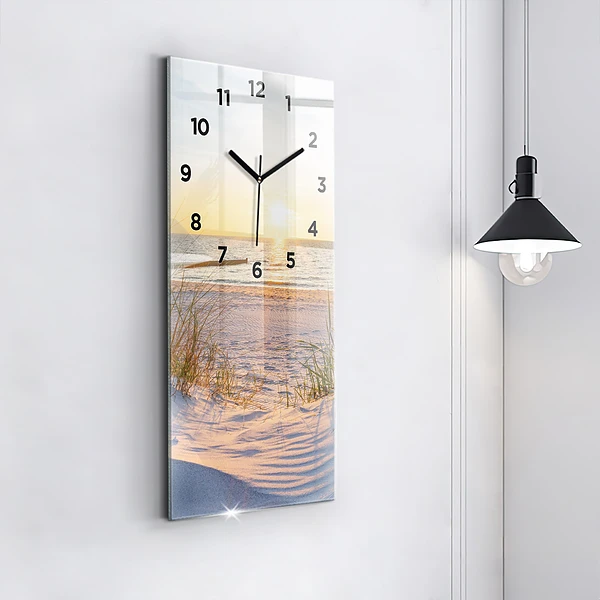 Vertikale Uhr mit motiv Sonnenuntergang über dem Meer