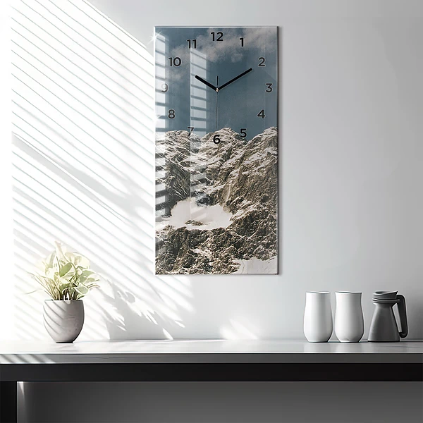 Vertikale Uhr mit motiv Watzmann Berge