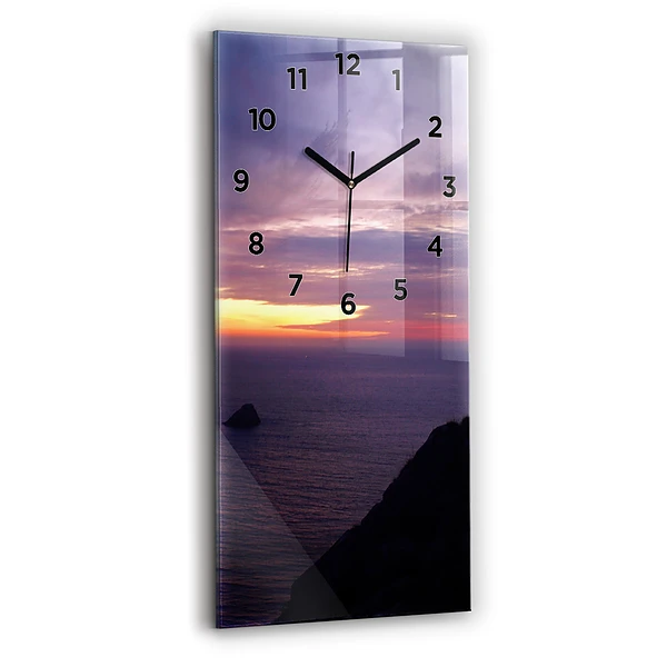 Vertikale Uhr mit motiv Stein-Kopf