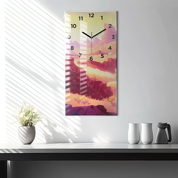 Vertikale Uhr Illustration der Wüste von Arizona