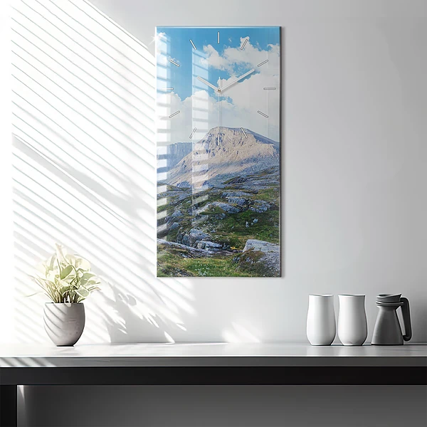 Vertikale Uhr mit motiv Felsige Landschaft