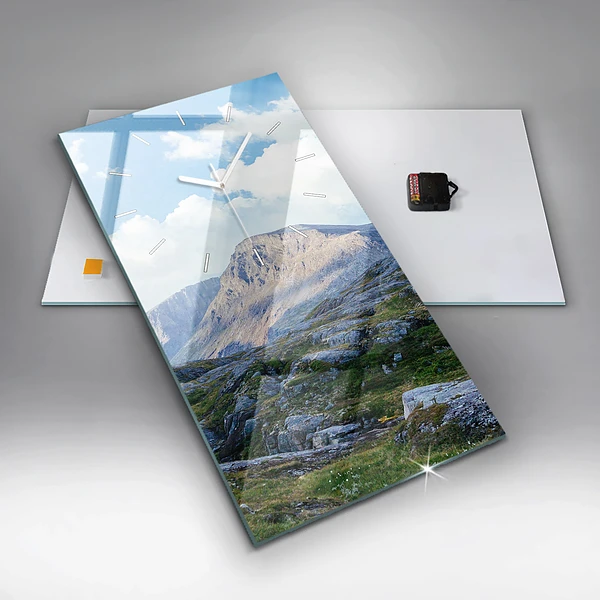 Vertikale Uhr mit motiv Felsige Landschaft