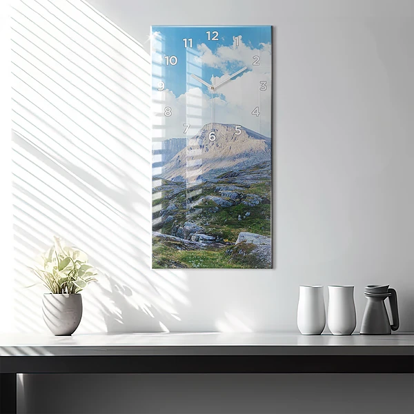 Vertikale Uhr mit motiv Felsige Landschaft