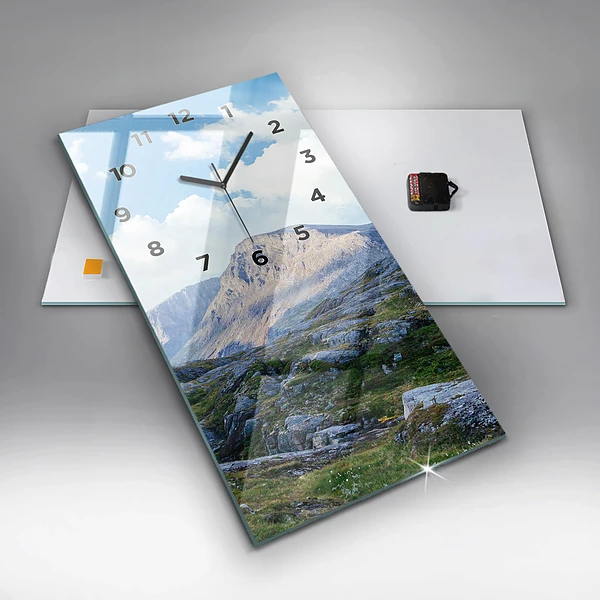 Vertikale Uhr mit motiv Felsige Landschaft