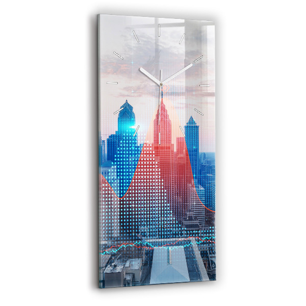Vertikale Uhr mit motiv Wolkenkratzer in Philadelphia