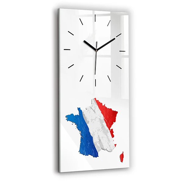 Vertikale Uhr Flagge von Frankreich