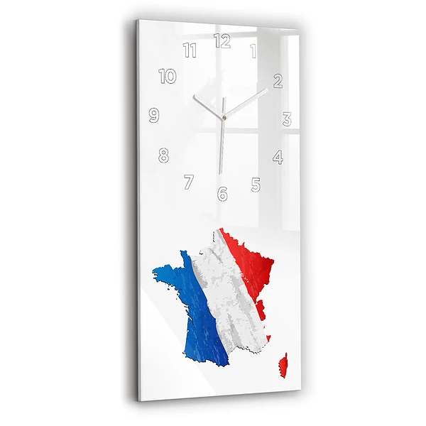 Vertikale Uhr Flagge von Frankreich