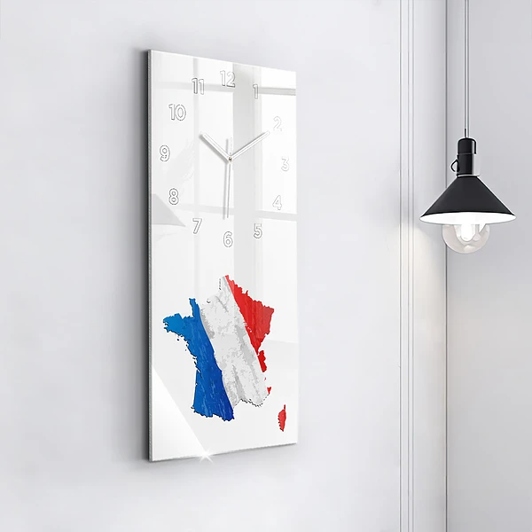 Vertikale Uhr Flagge von Frankreich