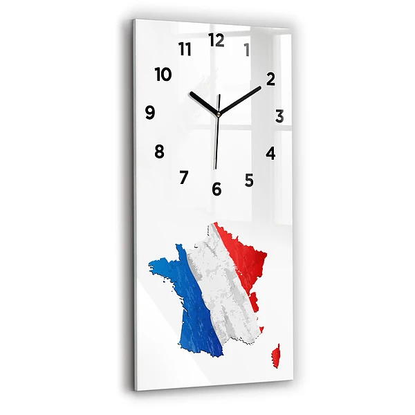 Vertikale Uhr Flagge von Frankreich