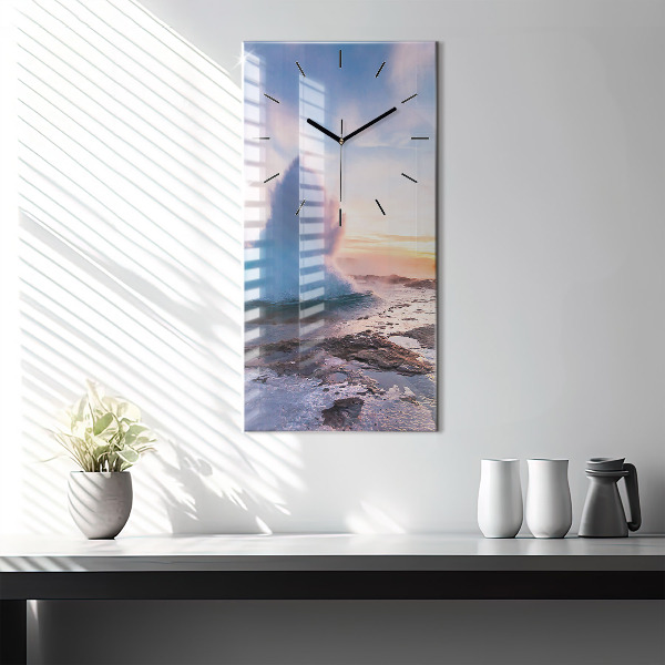 Vertikale Uhr Geysir auf der Insel Island