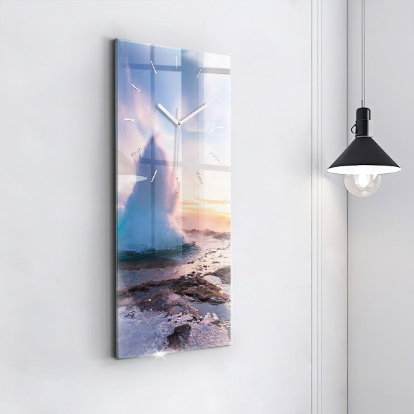 Vertikale Uhr Geysir auf der Insel Island