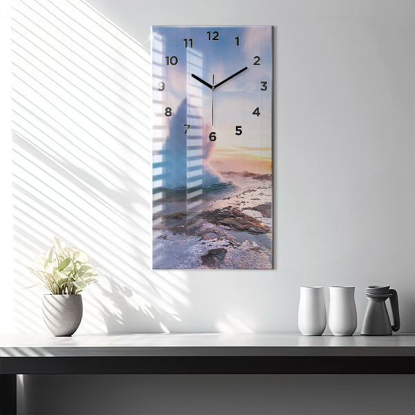 Vertikale Uhr Geysir auf der Insel Island