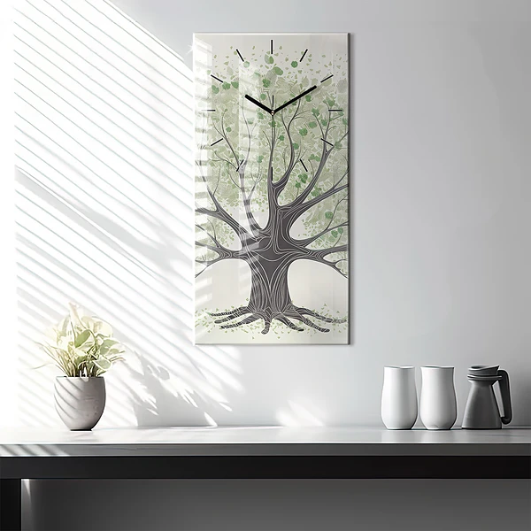 Vertikale Uhr Großer Baum Natur