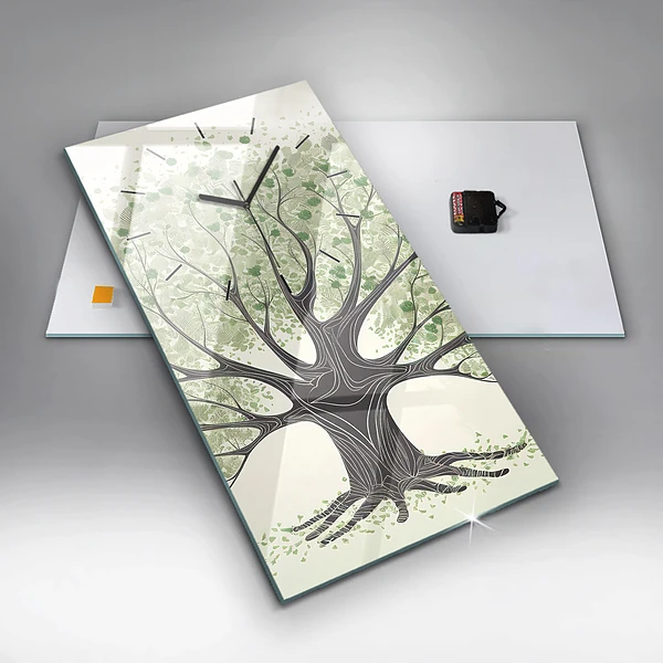 Vertikale Uhr Großer Baum Natur