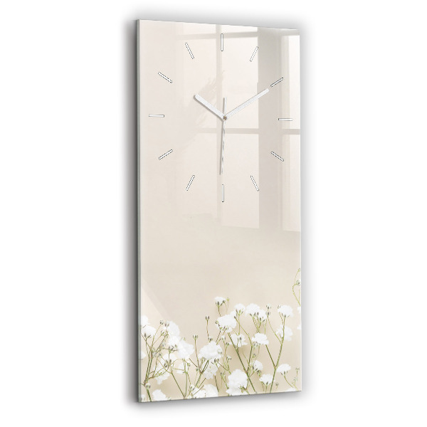 Vertikale Uhr mit motiv Blühende Blumen